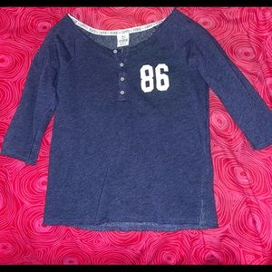 Victoria’s Secret PINK navy button sweatshirt